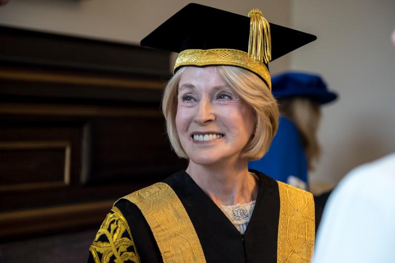 Patten prepares for her installation as U of T's 34th chancellor (photo by Lisa Sakulensky)