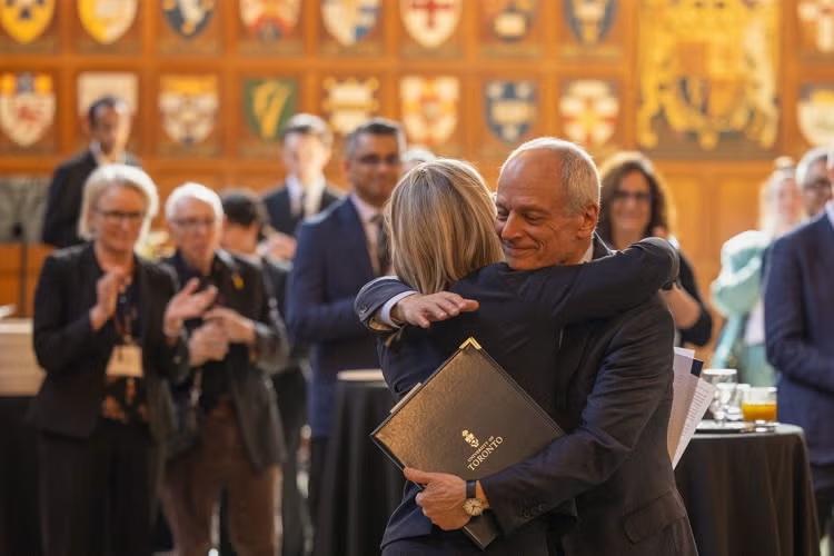 Two people hugging