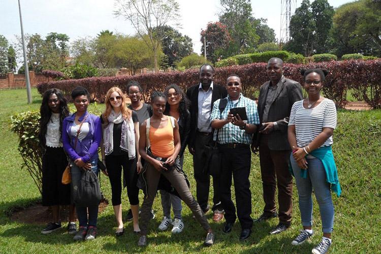 Edil Ga'al, fourth from left, on a trip to Rwanda in 2017 for a course on African systems of thought (photo courtesy of Chinezelum Azogu)