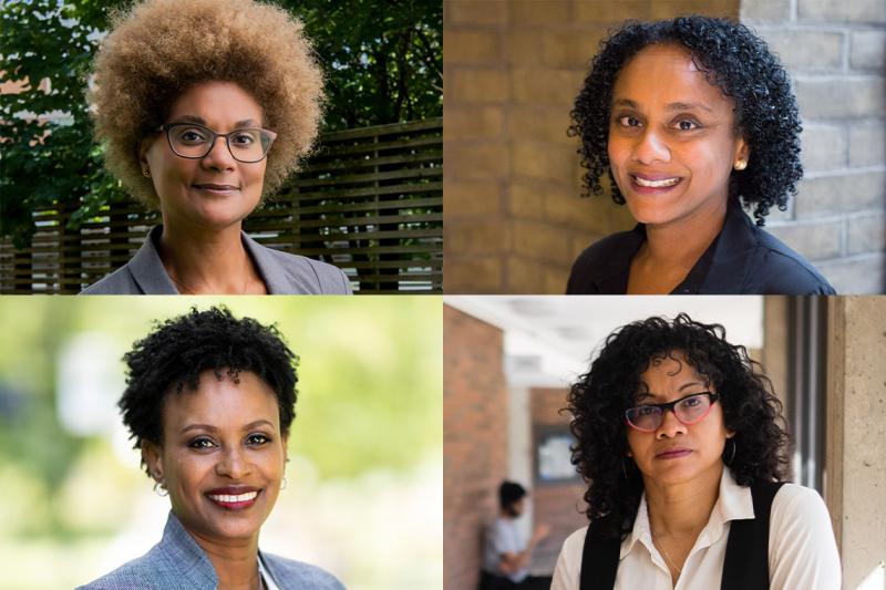 A grid of portraits of Maydianne Andrade, Lisa Robinson, Alissa Trotz and Rhonda McEwen.