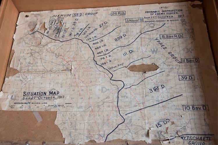 A battle map of Passchendaele (photo by Romi Levine)