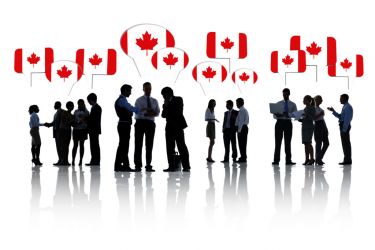 Picture of Canadians networking