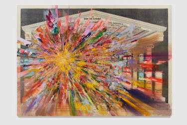 Firelei Báez, Untitled (Temple of Time), 2020, oil, acrylic and inkjet on canvas, Wilks Family Collection, Courtesy the Artist and Hauser & Wirth, New York, Photo: Phoebe d’Heurle, © Firelei Báez