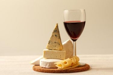 Picture of wine and cheese