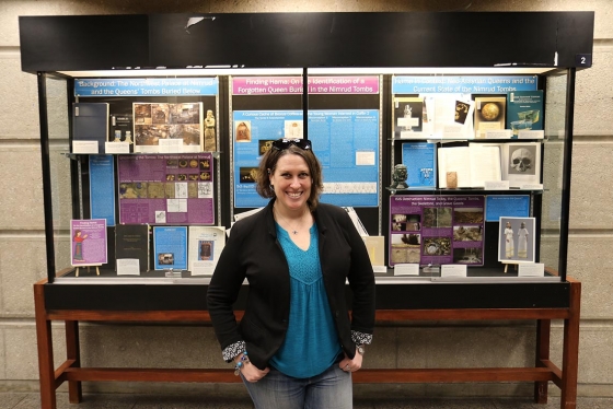 Tracy L. Spurrier, who is working on her PhD in U of T's department of Near and Middle Eastern civilizations, is one of four winners of the inaugural University of Toronto Libraries' Graduate Student Exhibition Award (photo by Perry King) 