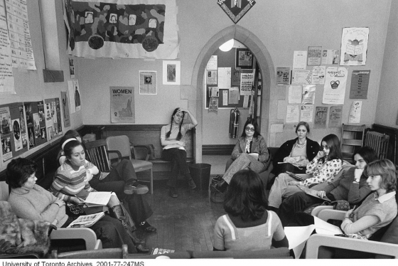 Women's Studies seminar at Innis College, led by Ceta Ramkhalawansingh, 1975.