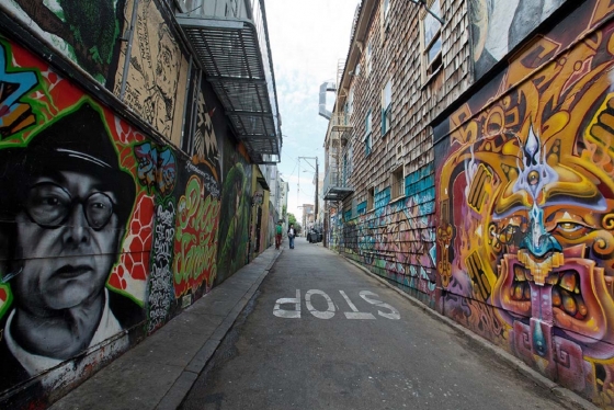 Clarion Alley in San Francisco: "In the alley, people are yelling back through the words they write on the walls," says U of T's Tracey Bowen (photo by John S Lander/LightRocket via Getty Images) 