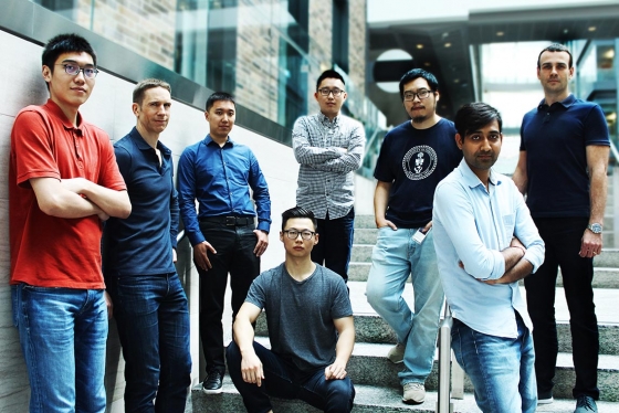 Alumni and graduate student interns from U of T’s computer science and industrial engineering departments were part of the Layer 6 AI team that won the RecSys challenge and placed second in the Google Landmark Retrieval Challenge (photo by Ryan Perez) 