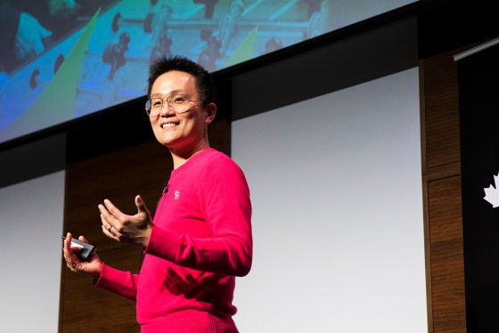 Allen Lau, a U of T alumnus who co-founded the story-sharing platform Wattpad, says Toronto is an ideal place to launch a global company as long as entrepreneurs take advantage of the city's diversity of cultures and languages (photo by Chris Sorensen) 