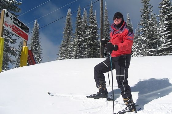 John Horton, pictured here on a ski trip in British Columbia in 2013, is believed to be the oldest member of the University of Toronto's 2018 graduating class (photo courtesy of John Horton) 