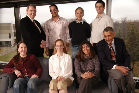 Arlington Franklin Dungy, seated at the bottom right, with students in the Aboriginal program at the University of Ottawa in 2006 (photo courtesy of University of Ottawa) 