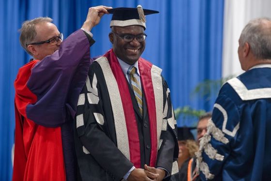 Professor Wisdom Tettey, the vice-president and principal of U of T Scarborough, said he has witnessed first-hand the transformative value of education (photo by Alexa Battler) 