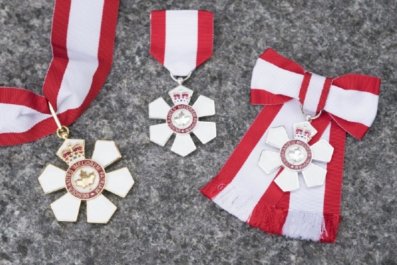 Photo of Order of Canada Medals. (photo by Sgt. Johanie Maheu, Rideau Hall)
