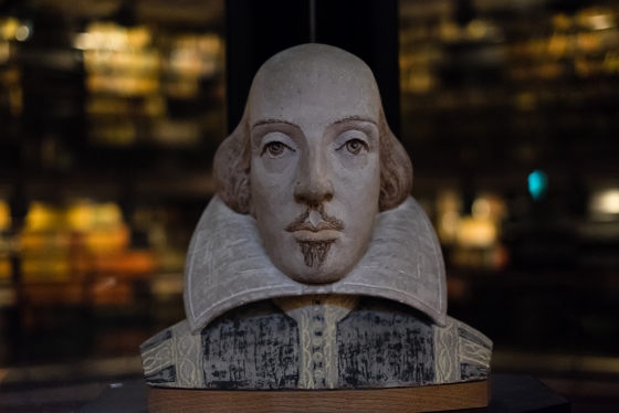 A bust of the Bard in the Thomas Fisher Rare Book Library (photo by Geoffrey Vendeville) 