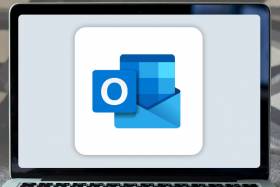 A laptop with the Microsoft 365 logo