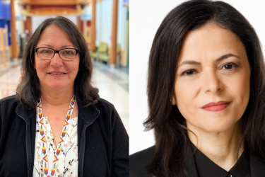 Left to Right: Keynote Speaker Kathy Loon and CBC Ideas Host Nahlah Ayed.
