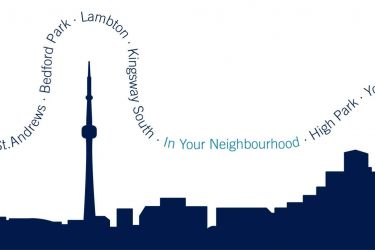 Toronto Graphic naming all the neighbourhoods in Toronto