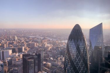 London Skyline facing south over the Thames