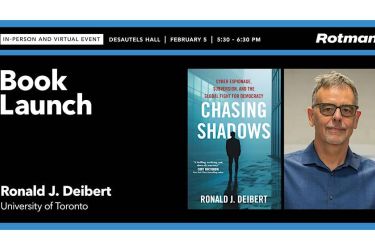 Ronald J. Deibert, author of Chasing Shadows