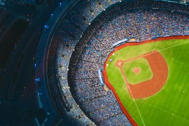 Baseball diamond from the Air inside the Rogers Centre