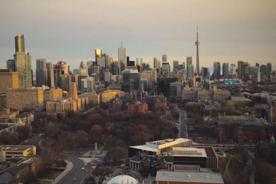 City of Toronto skyline seen from the University of Toronto (photo by Robert Lendvai) 