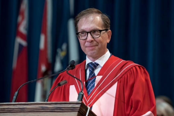 Dr. Michael Dan receives an honorary doctor of laws, honoris causa, on Thursday for his service to the community as a social entrepreneur and philanthropist 