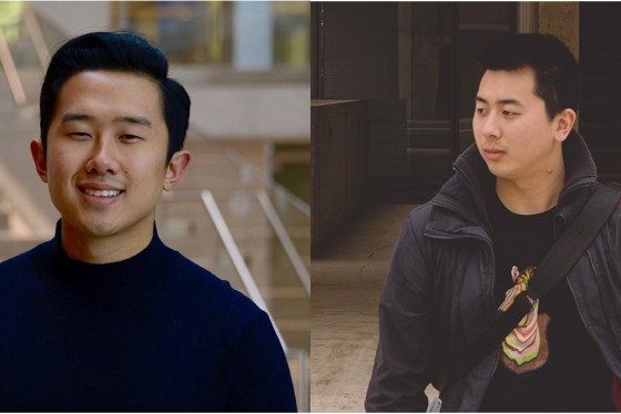Side-by-side portraits of Kyle Wang and Zi Yang.