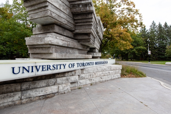 The U of T Mississauga sign
