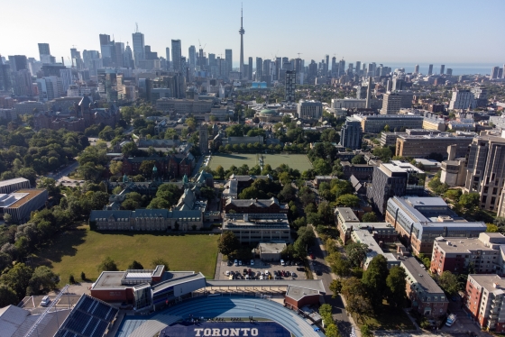 Aerial shot of the U of T campus