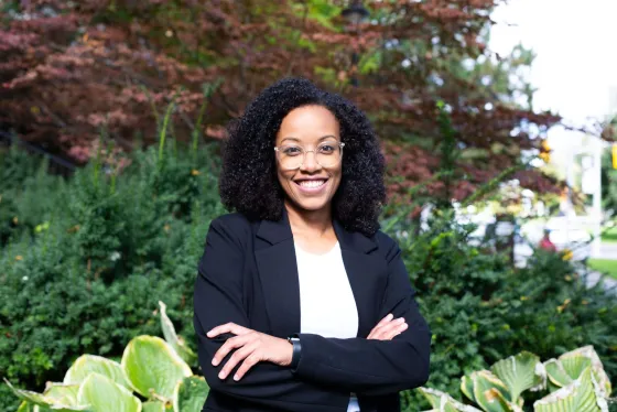 Portrait of Juliana Nunes da Silva standing outdoors