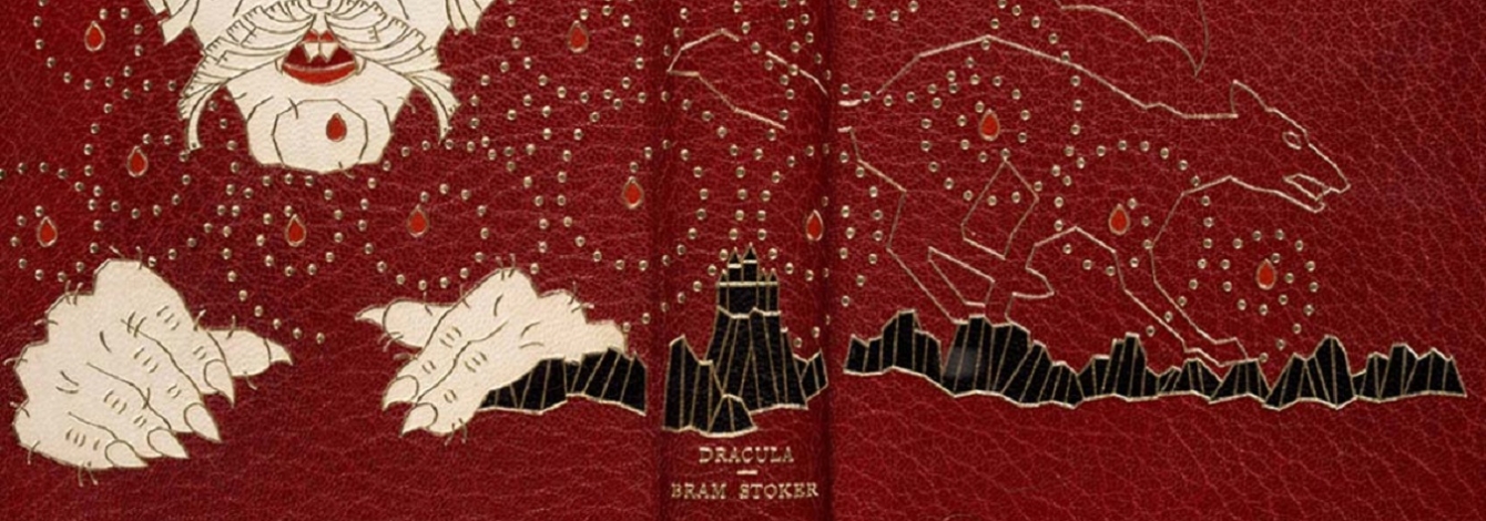 This book binding for a first edition of Bram Stoker's Dracula was created by well-known binding designer Michael Wilcox in 1995 (all photos by Paul Armstrong)