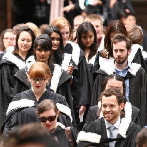 U of T grads leave convocation in robes