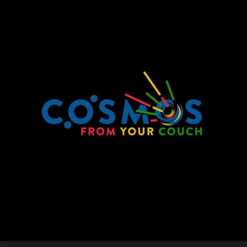 Cosmos From Your Couch letters which black background