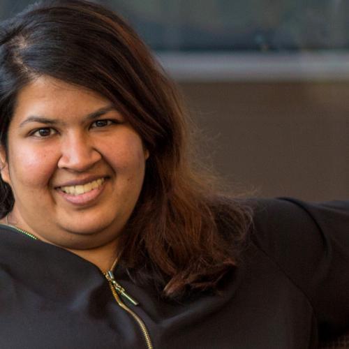 Portrait of Aashni Shah smiling.