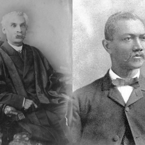 Side by side old photographs from the 19th century of Anderson Abbott and Alexander Augusta.