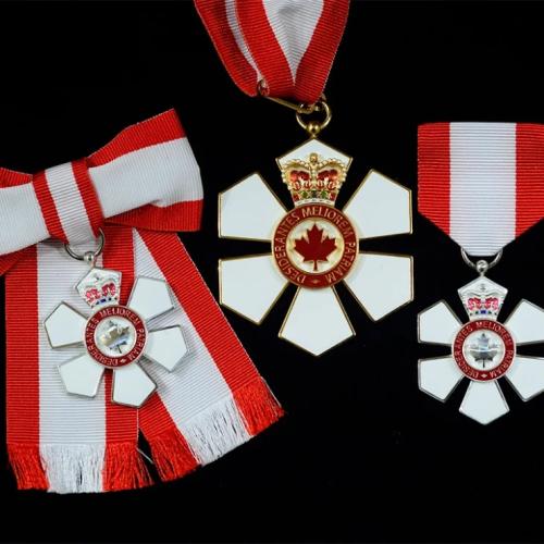 A row of medals
