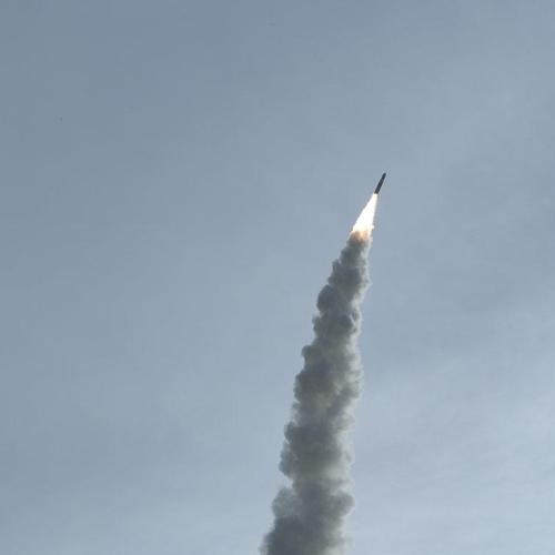 The rocket that carried Kepler Communications' first nanosatellite into orbit blasted off from the Jiuquan Satellite Launch Centre in northwestern China on Jan. 19, 2018 (photo courtesy of Kepler Communications) 