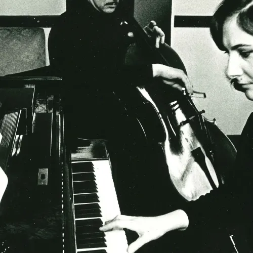 Marietta at the piano
