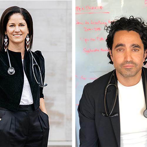 Side-by-side portraits of Lisa Richardson and Andrew Boozary.