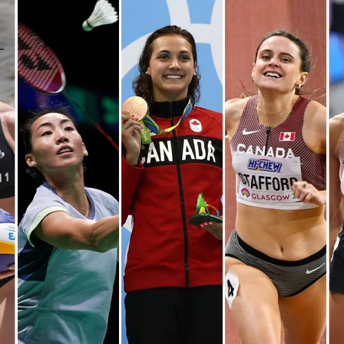 Grid of photos featuring the competing athletes