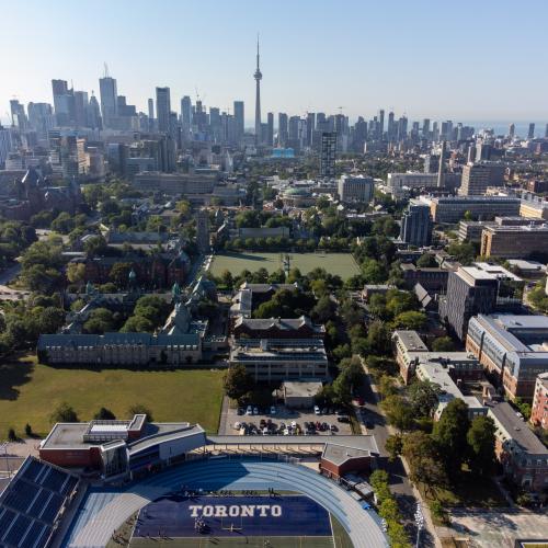Aerial shot of the U of T campus