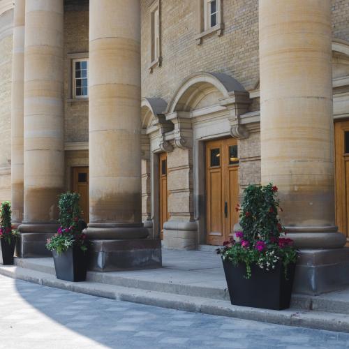 Side view of Convocation Hall.