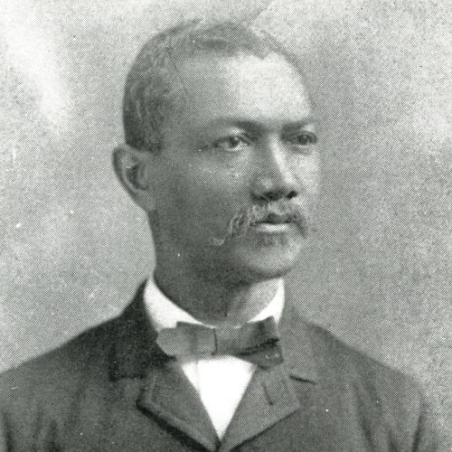 Black and white portrait of Dr. Alexander T. Augusta looking solemnly into distance
