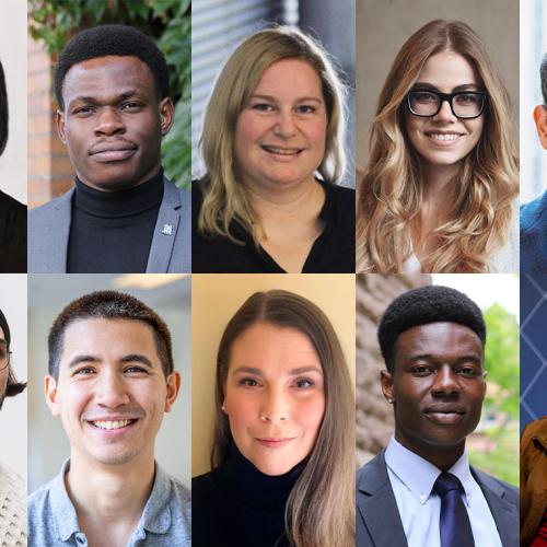 A composite image showing portrait photos of the 10 entrepreneurs included in the story.