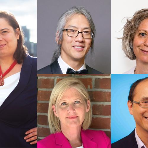 A grid of portraits of the five President's Impact Award winners.