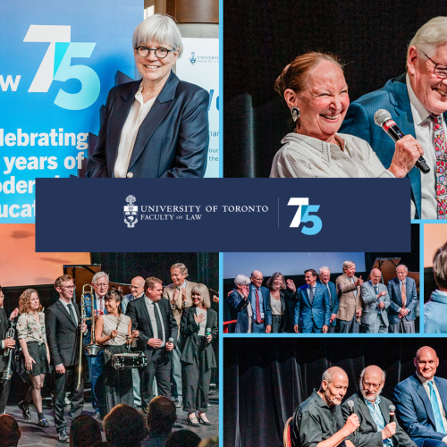 A composite image of pictures from the law faculty anniversary celebrations