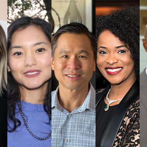 Composite image: photos of Madeleine Clark, Hyacinth Khin, Peng Leong, Chizoba Imoka and Tapfuma Musewe.