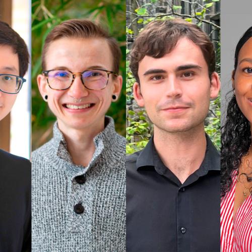 Portraits of all four Rhodes scholars