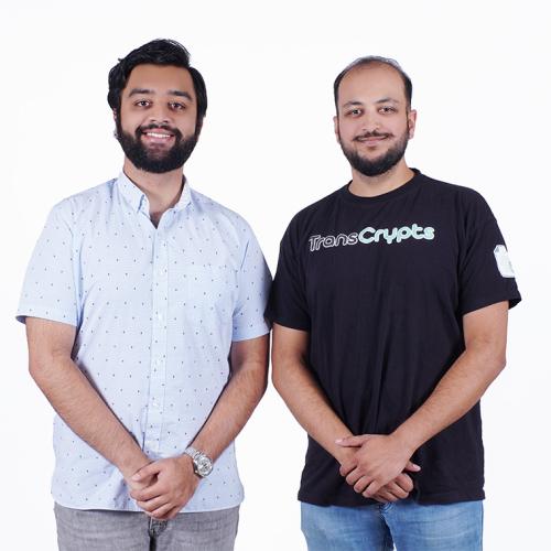 TransCrypts co-founders Ali Zaheer and Zain Zaidi, smiling 