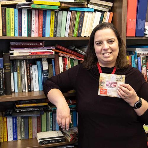 U of T's Anna Shternshis and a group of musicians have been nominated for a Grammy for their world music album Yiddish Glory, based on material created by amateur authors during the Second World War (photo by Perry King) 